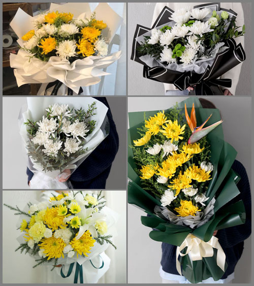 湖南永州道县白芒铺镇杨家岭村白事花束代送